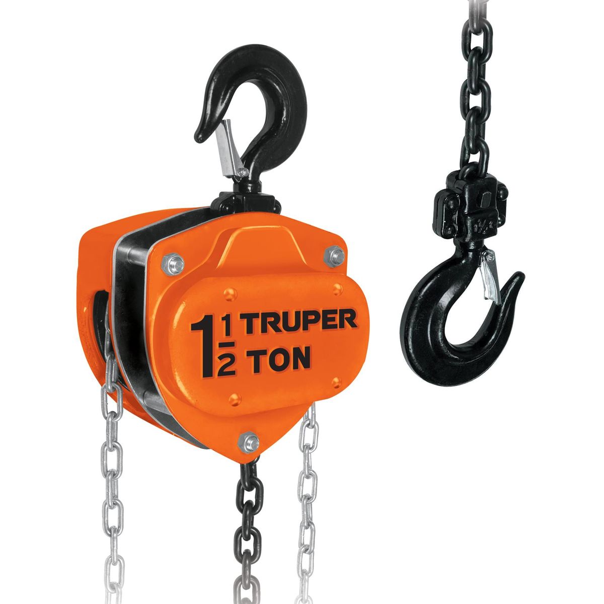 TRUPER - Tecle con cadena de 1 1/2 tonelada Truper