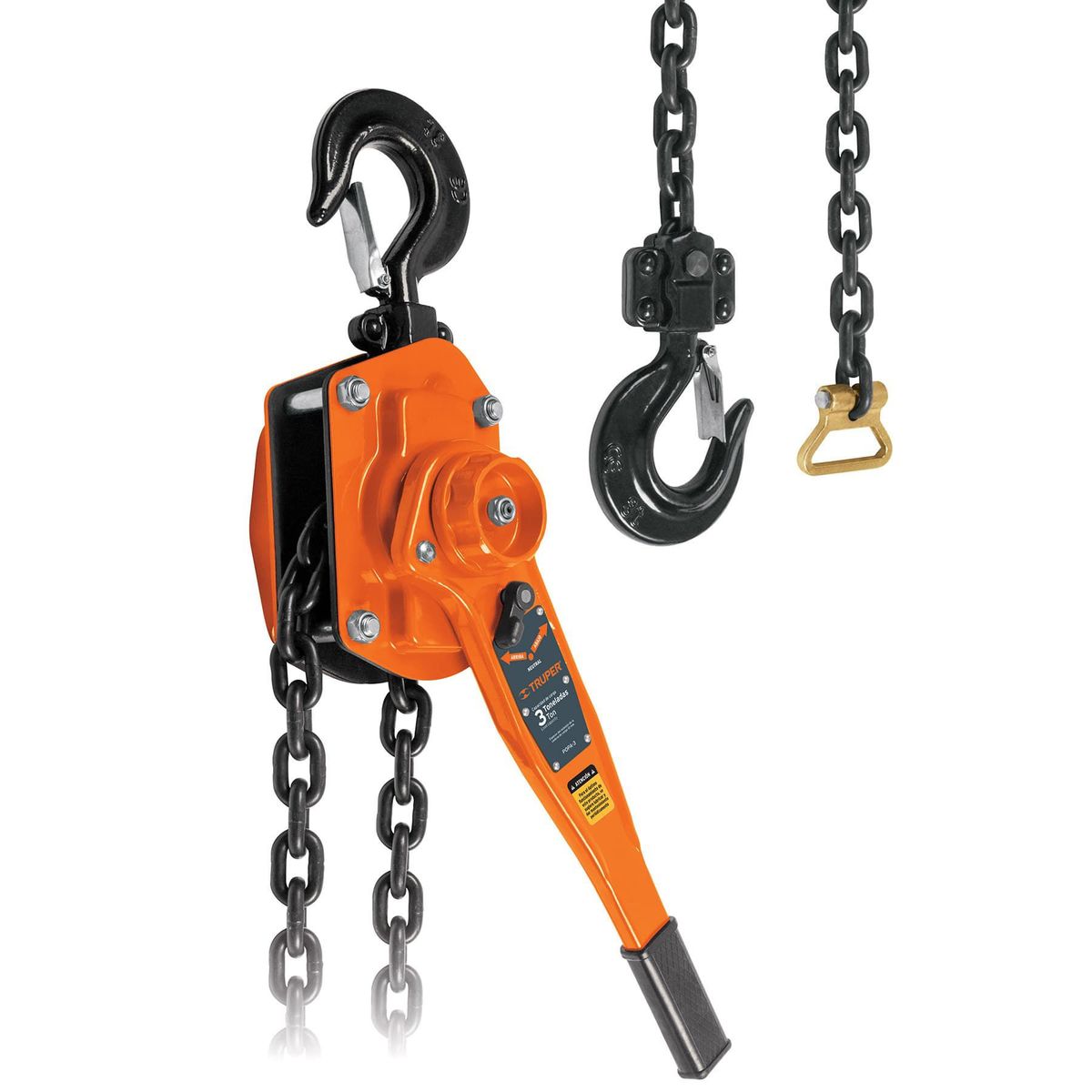 TRUPER - Tecle con ratchet de 3 toneladas truper