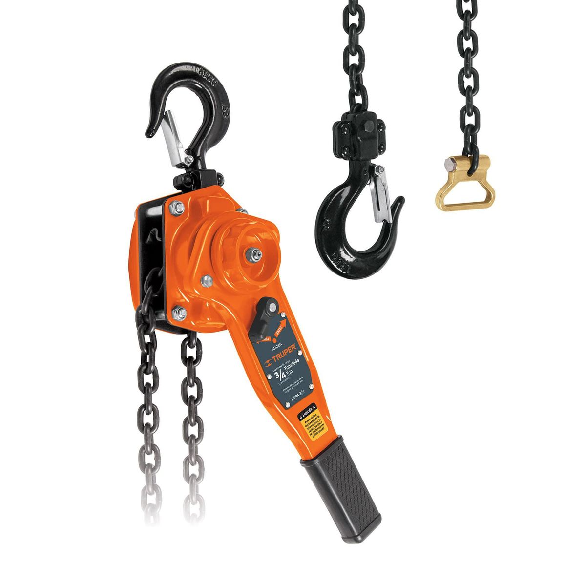 TRUPER - Tecle con ratchet de 3/4 tonelada truper