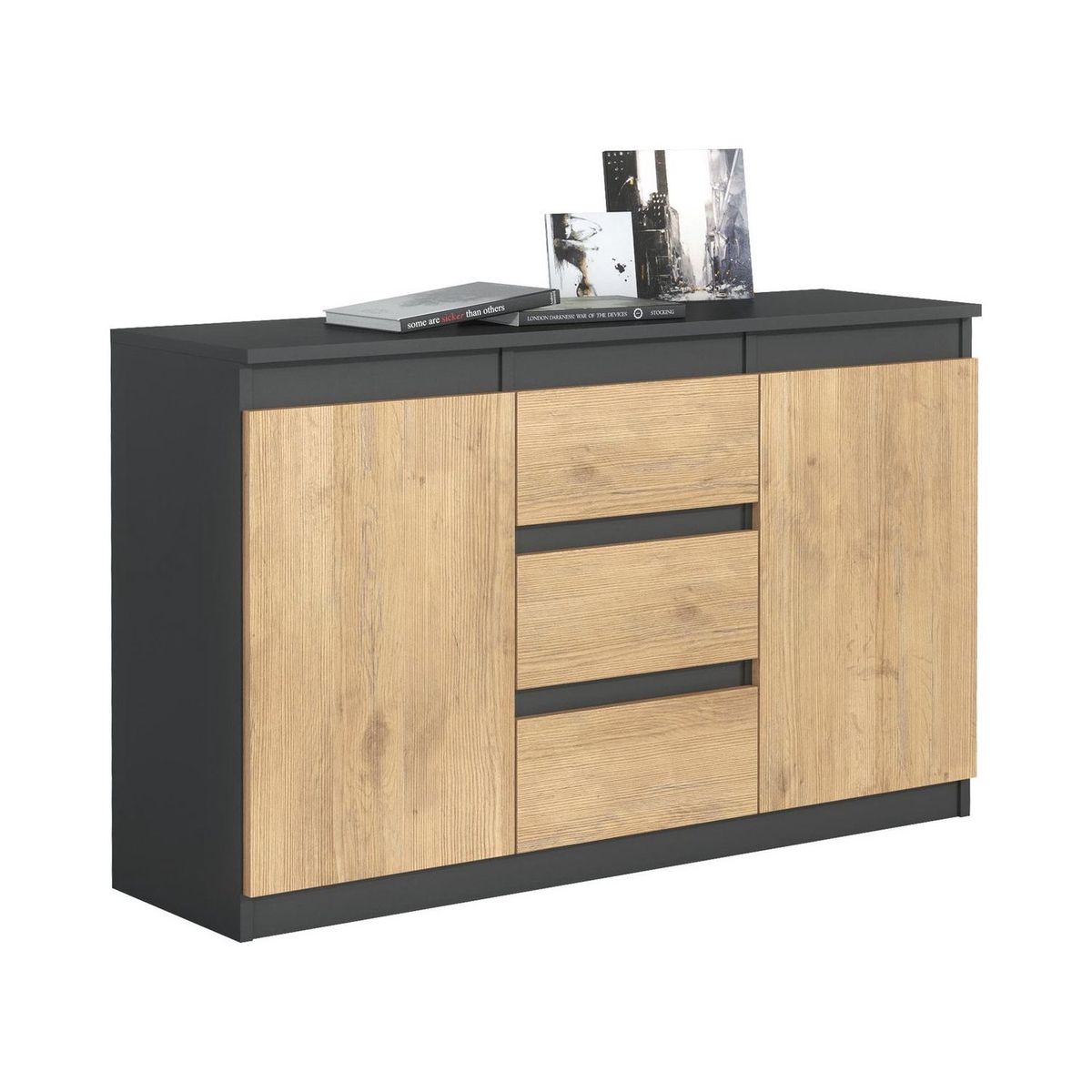 VENTITAS HOME - Aparador Moderno Vank Ventitas Home Plomo y Duna