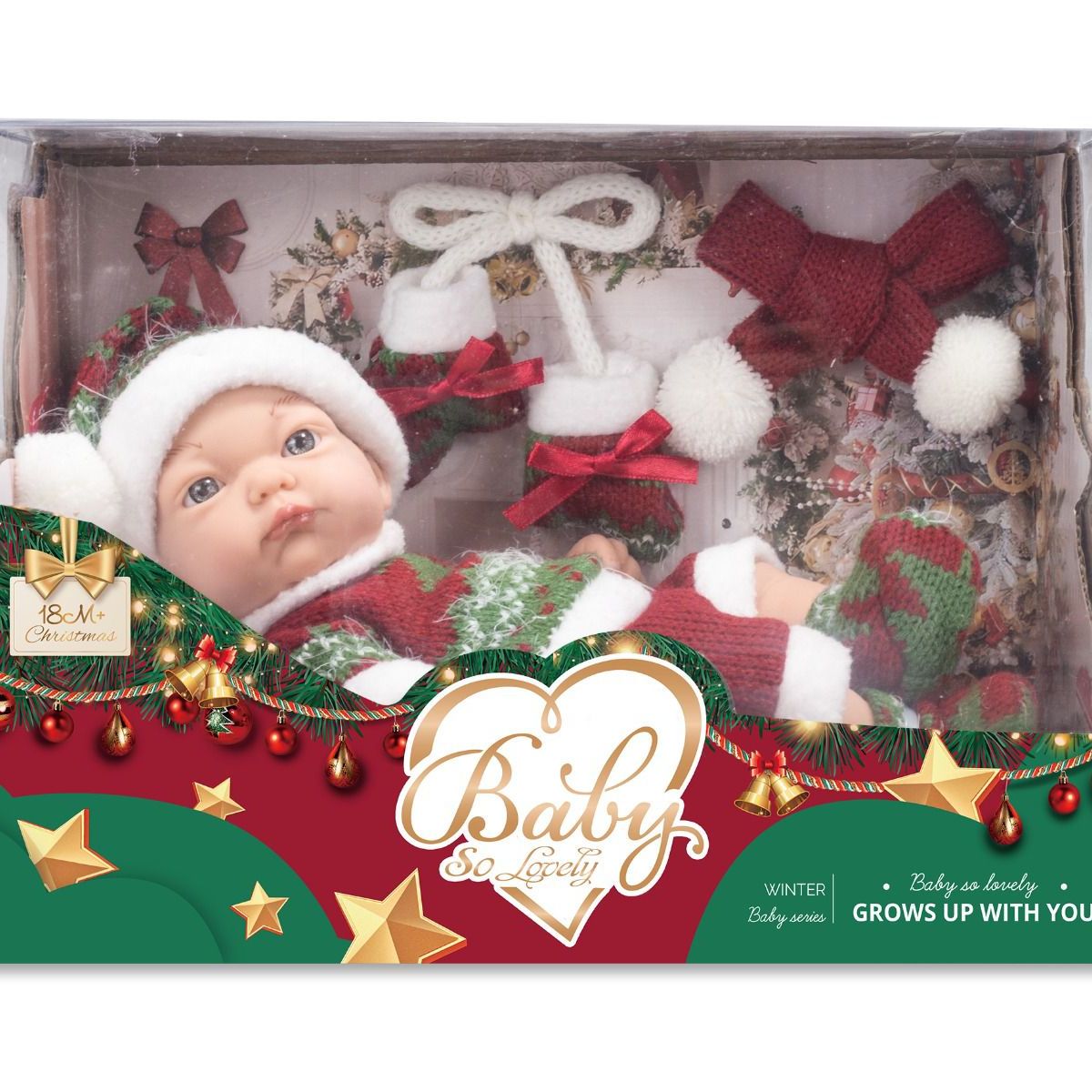 GENERICO - Muñeca Baby So Lovely Bebe Recién Nacido Navidad 15 cm