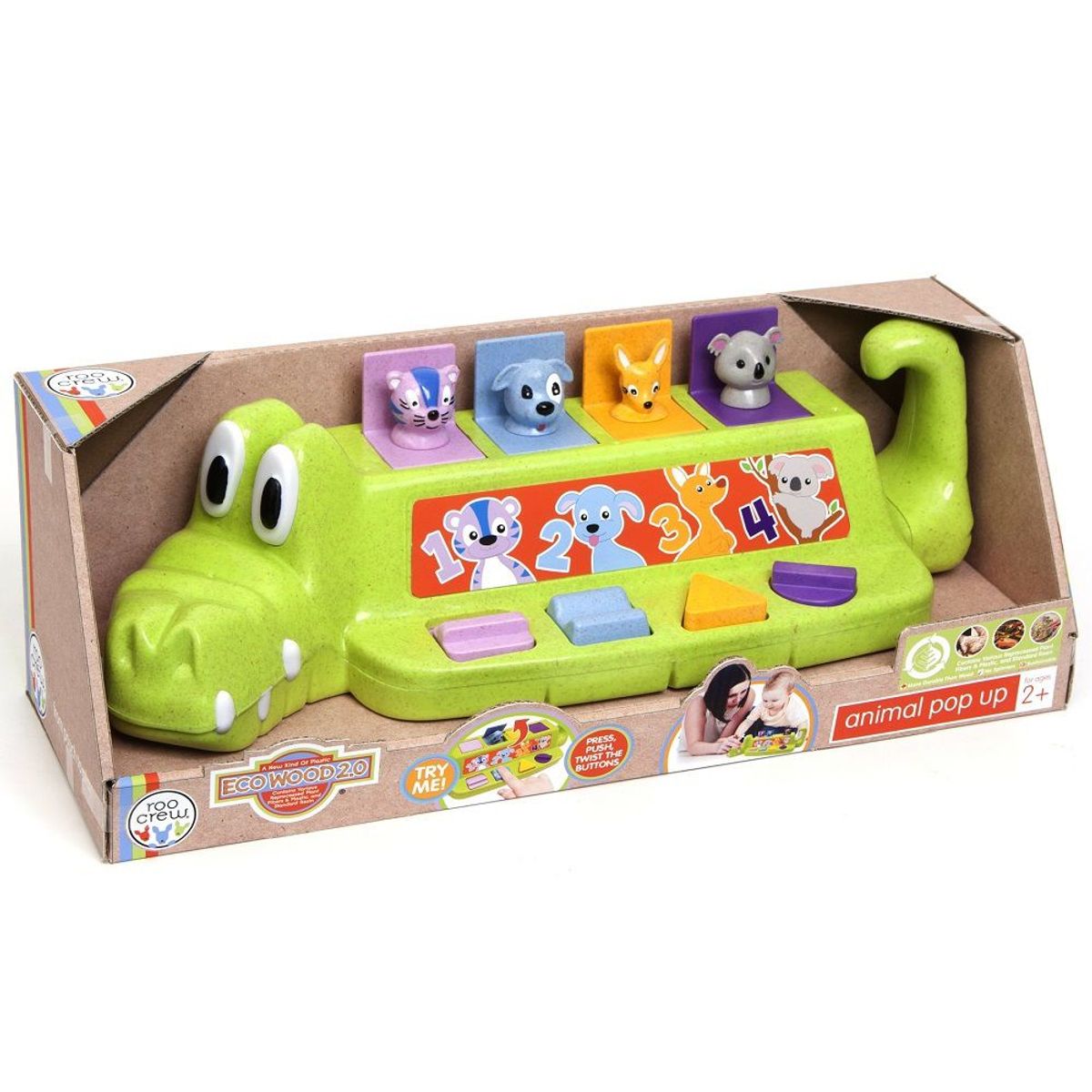ROO CREW - Juguete Didactico Roo Crew - Cocodrilo Pop-Up Interactivo