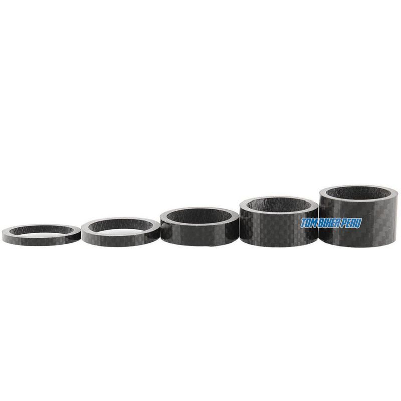 GENERICO - Kit 5 Piezas Espaciadores Partes De Carbon Para Bicicleta