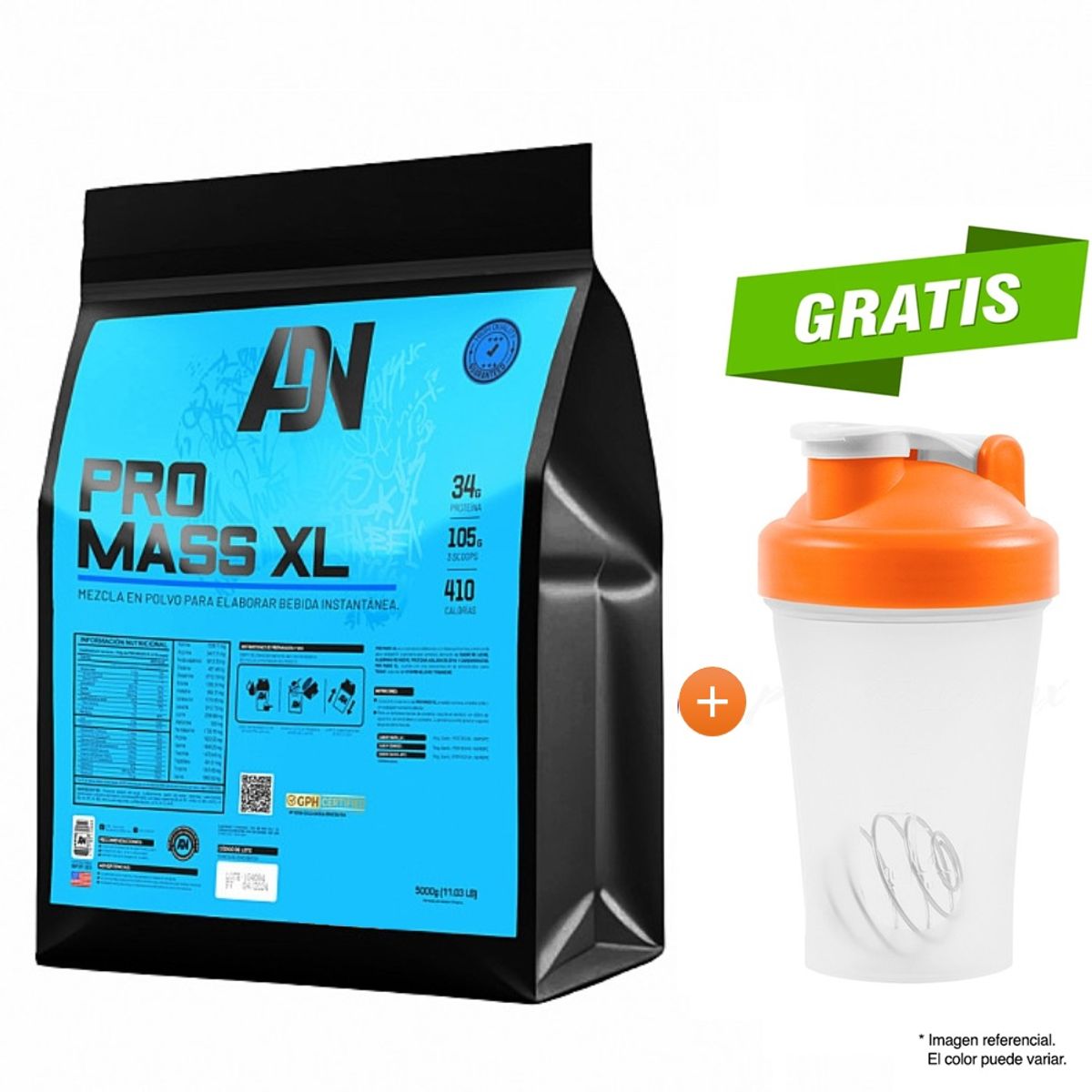 ADN - Proteína ADN Nutrition Pro Mass XL 3Kg Chocolate