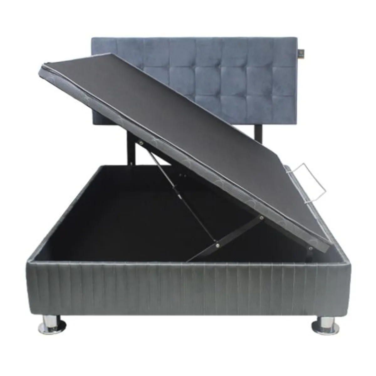 BARAKA HOME - Dormitorio Montana + Cabecera Desmontable Soria 1.5 plz. -Gris Oscuro