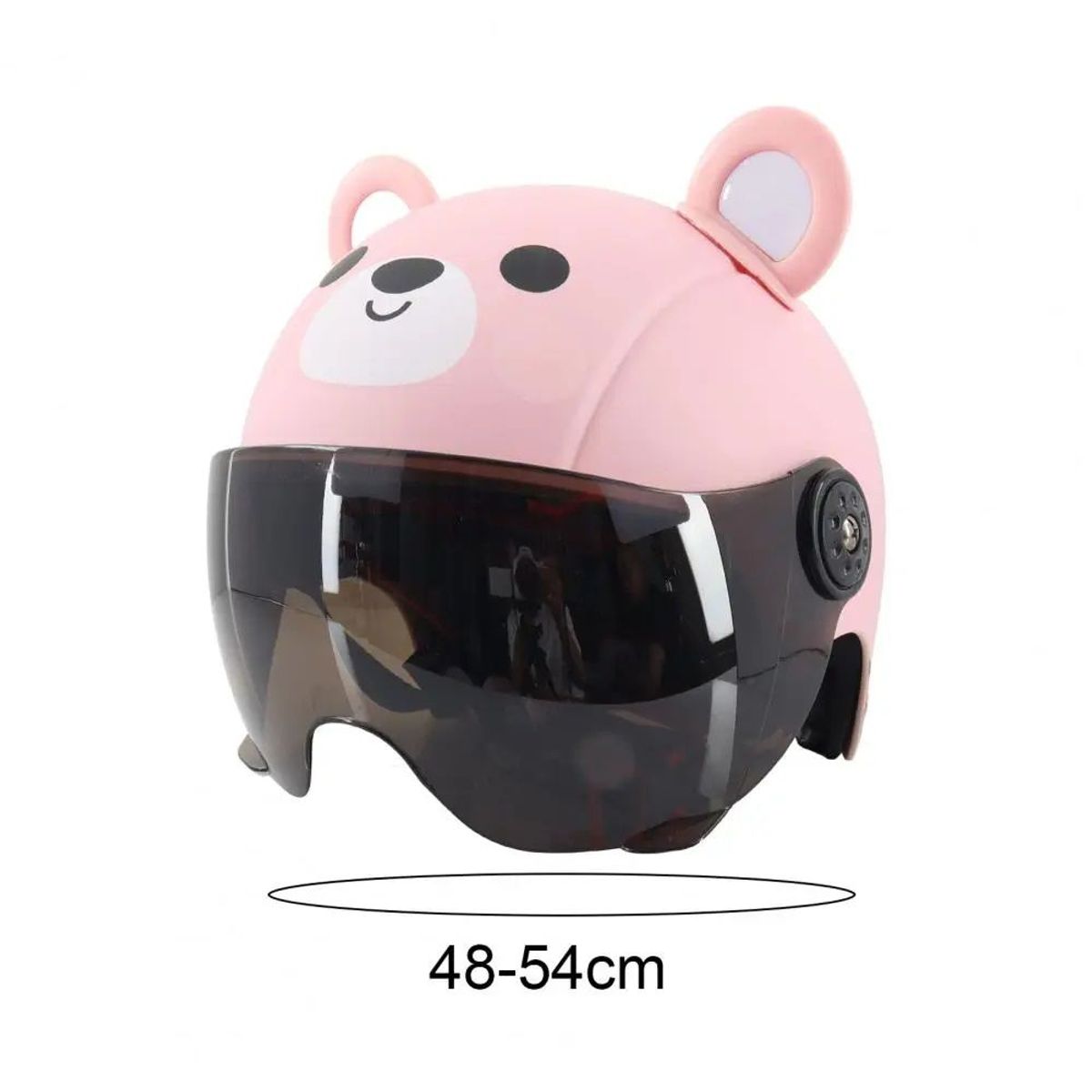 GENERICO - Casco Protección Niños Kawaii Visor HD Oscuro Ajustable