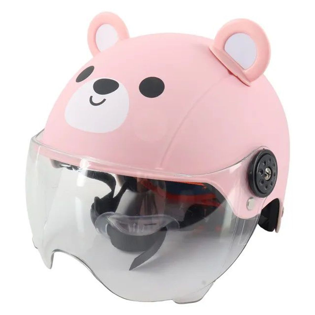 GENERICO - Casco Protección Niños Kawaii Visor HD Oscuro Ajustable