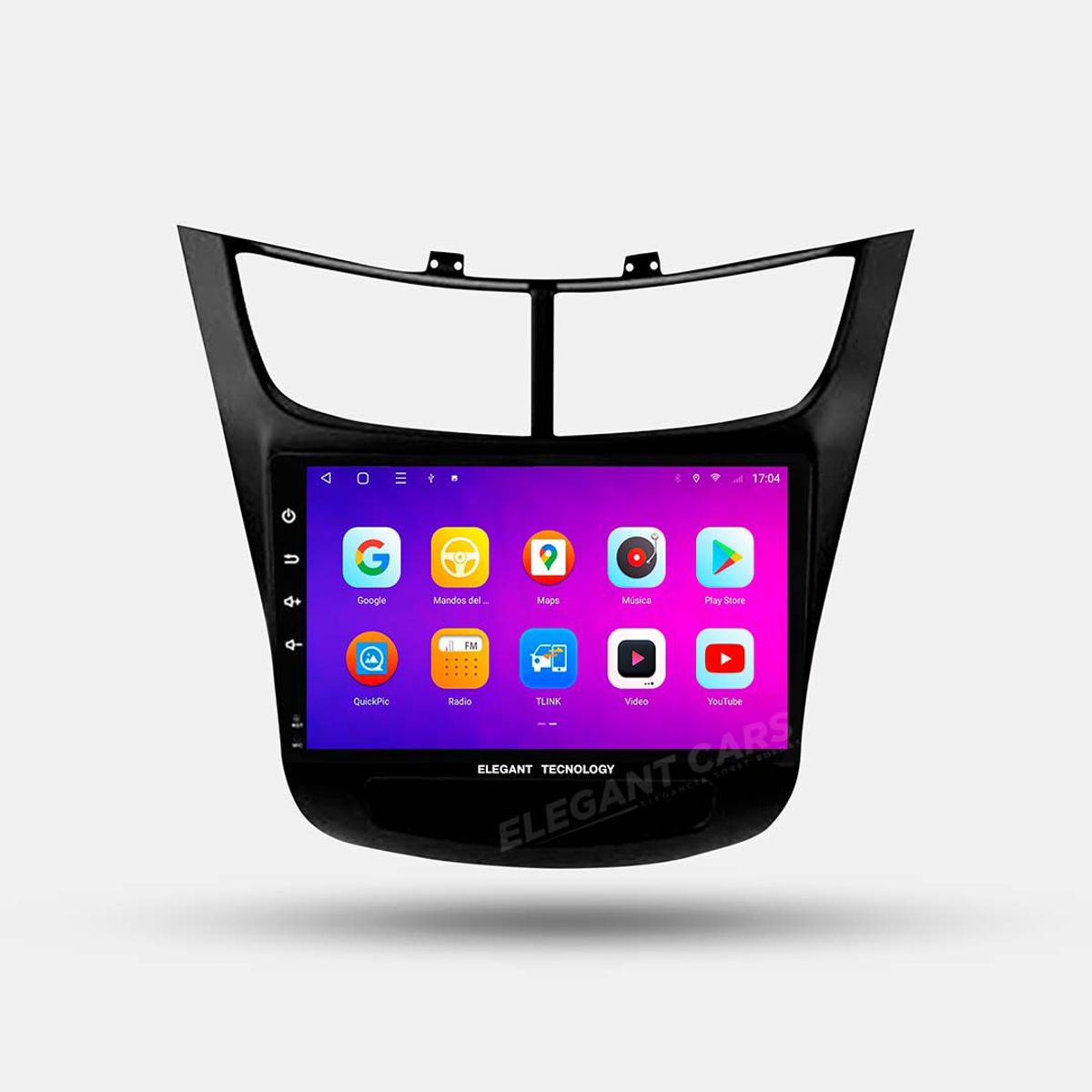 GENERICO - Autoradio Android Elegant Tecnology Chevrolet Sail 2014 - 2020 4-64Gb 4+64GB 8 Nucleos +Chip