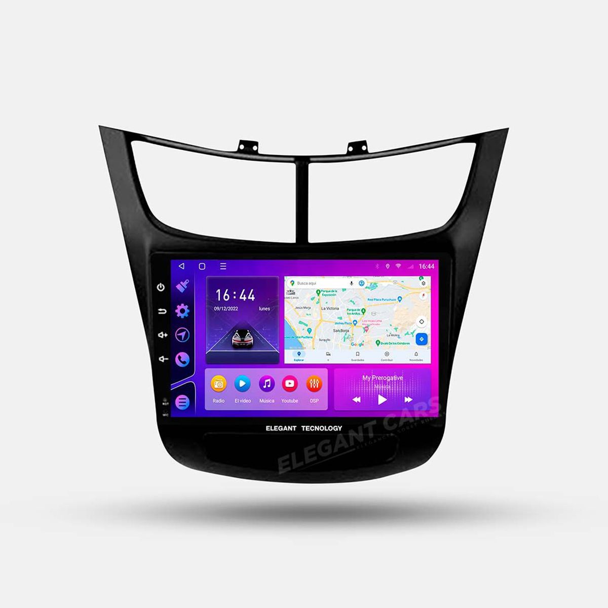 GENERICO - Autoradio Android Elegant Tecnology Chevrolet Sail 2014 - 2020 4-64Gb 4+64GB 8 Nucleos +Chip
