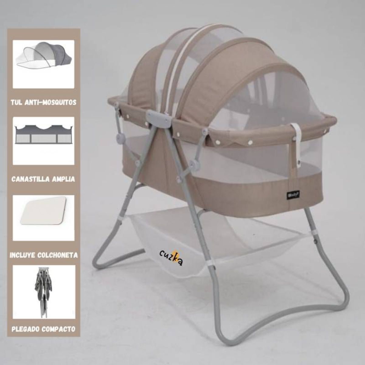 EBABY - Cuna Portátil Plegable Para Bebé »DOLLY» BEIGE