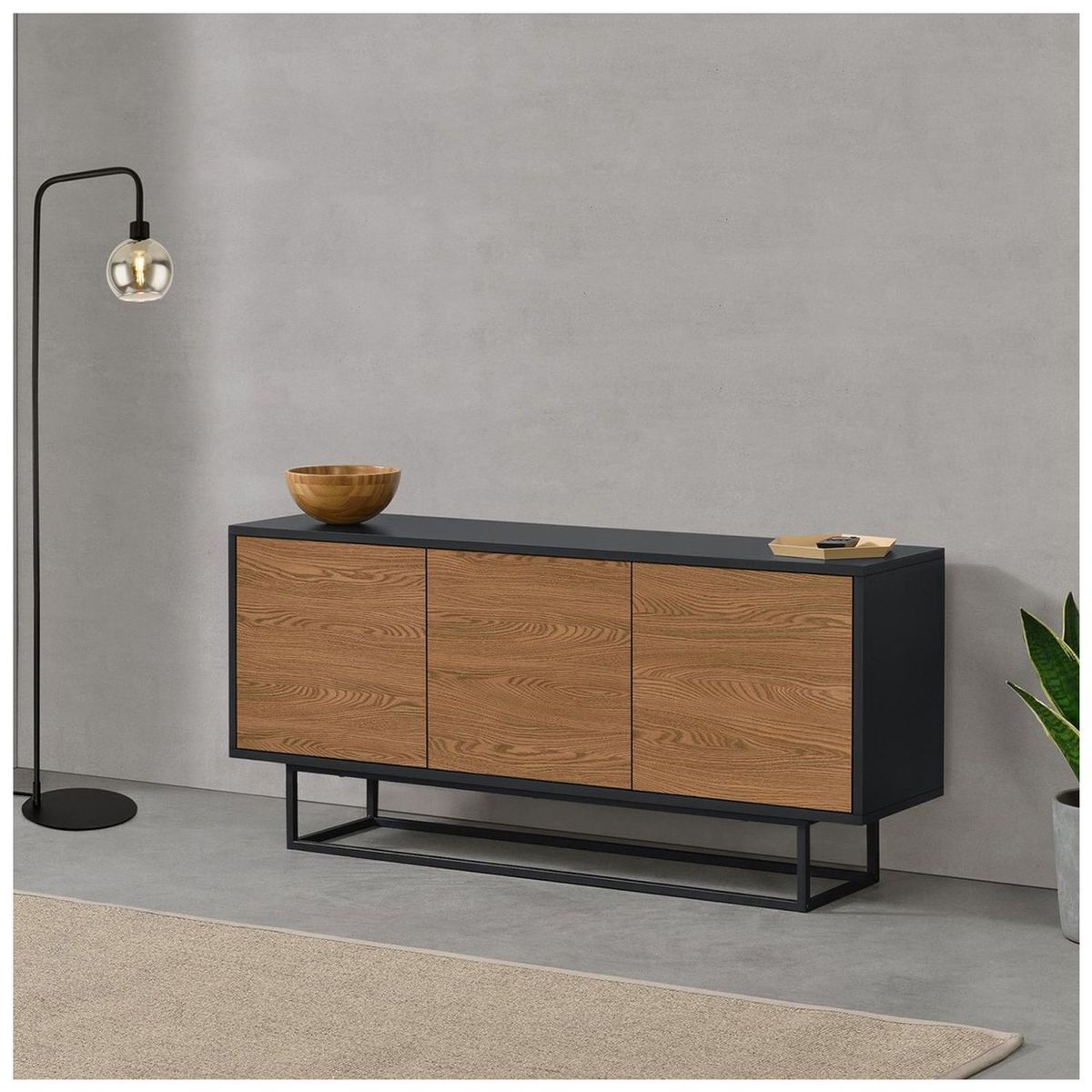 VENTITAS HOME - Mesa de Tv Aparador 50” Cristina Ventitas Home Espresso y Negro