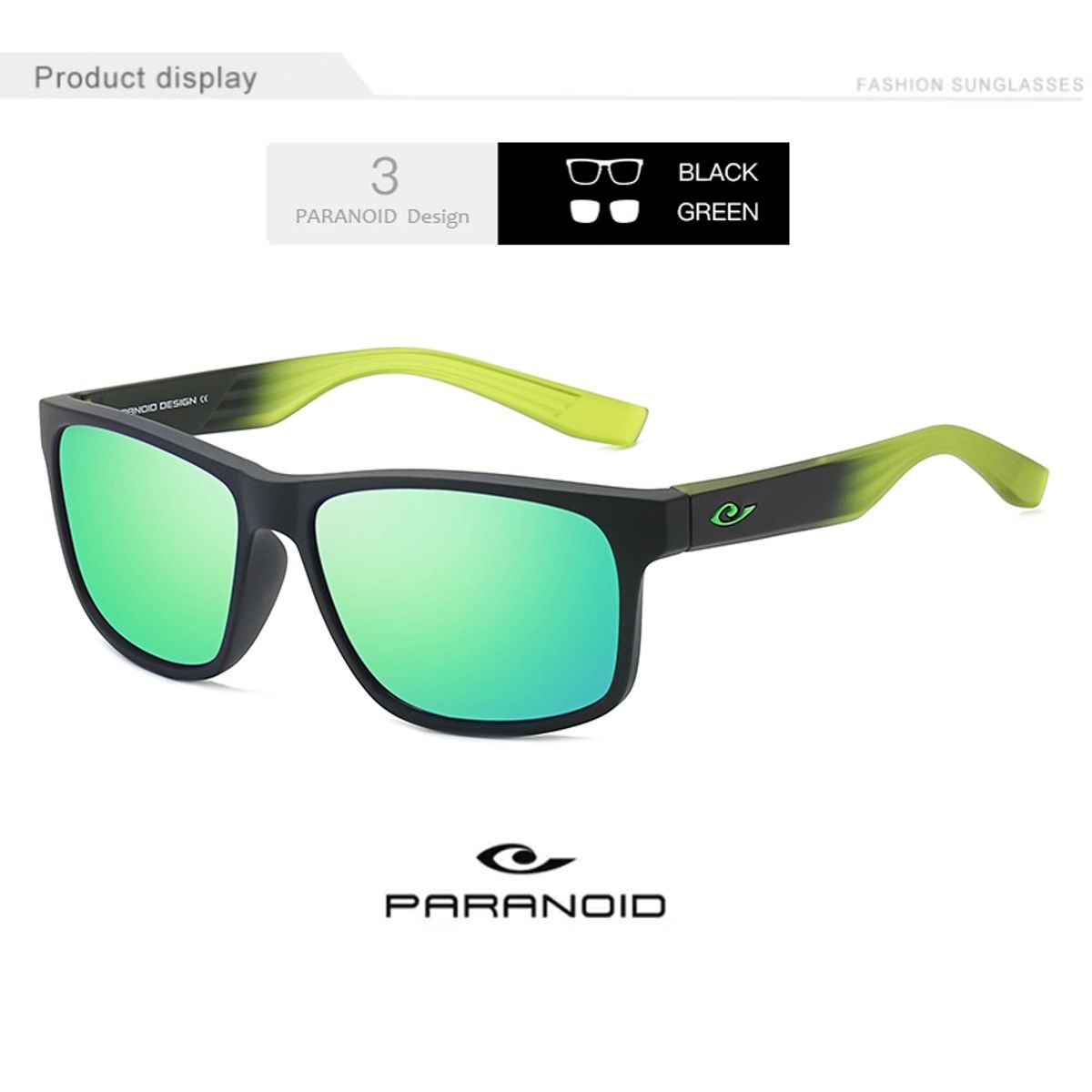 GENERICO - Lentes de Sol PARANOID - Polarizados - UV400 - Verde