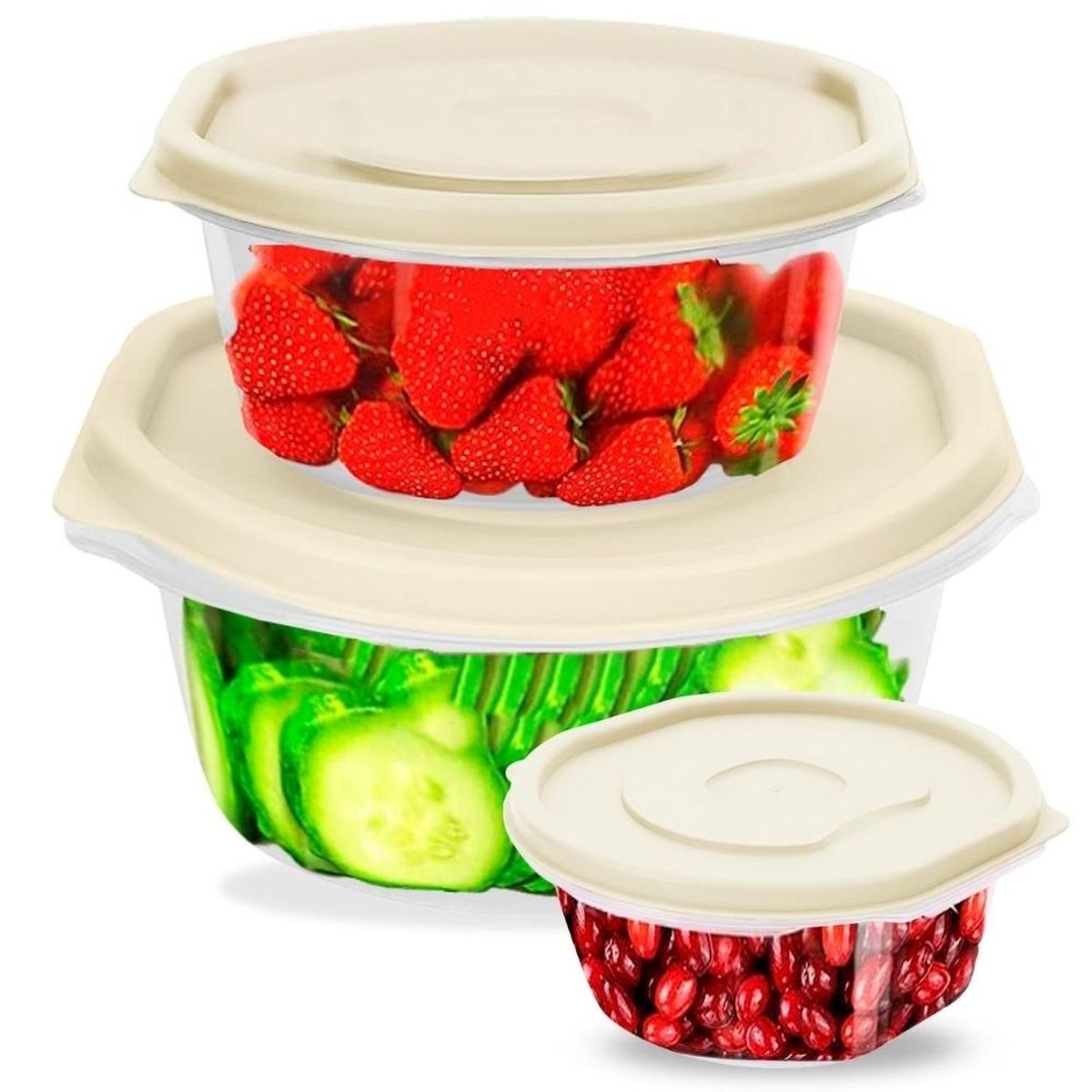 MINARI - Set 3 Táper Recipiente Contenedor para Organizar Alimentos Alacena 32V