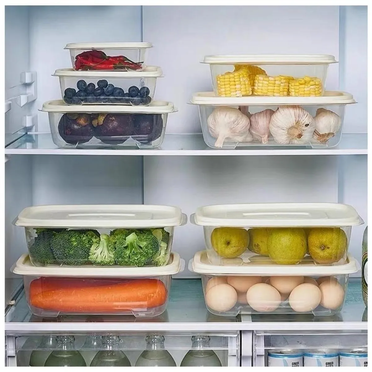 MINARI - Set 4 Táper Recipiente Contenedor para Organizar Alimentos Alacena 33V