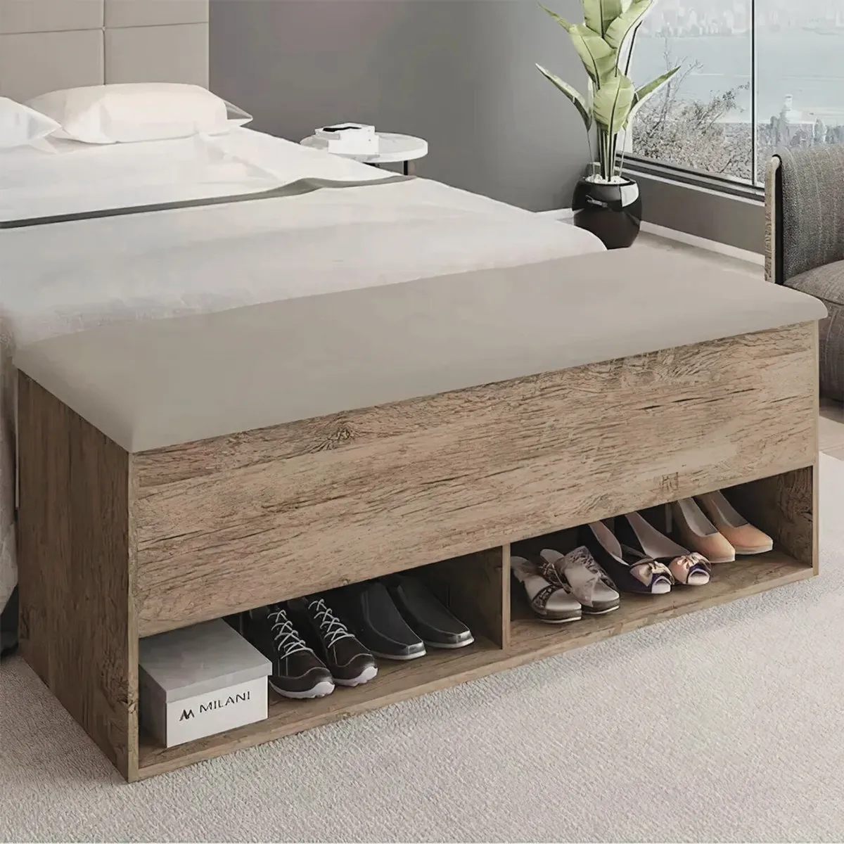 GENERICO - Zapatera Baúl Bonnie Ruta81 Color Duna