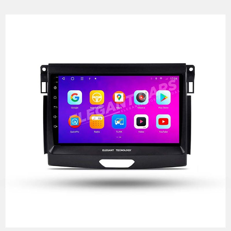 GENERICO - Autoradio Android Elegant Tecnology Pantalla Ford Ranger 2015 – 2022 4-64Gb 4+64GB 8 Nucleos +Chip