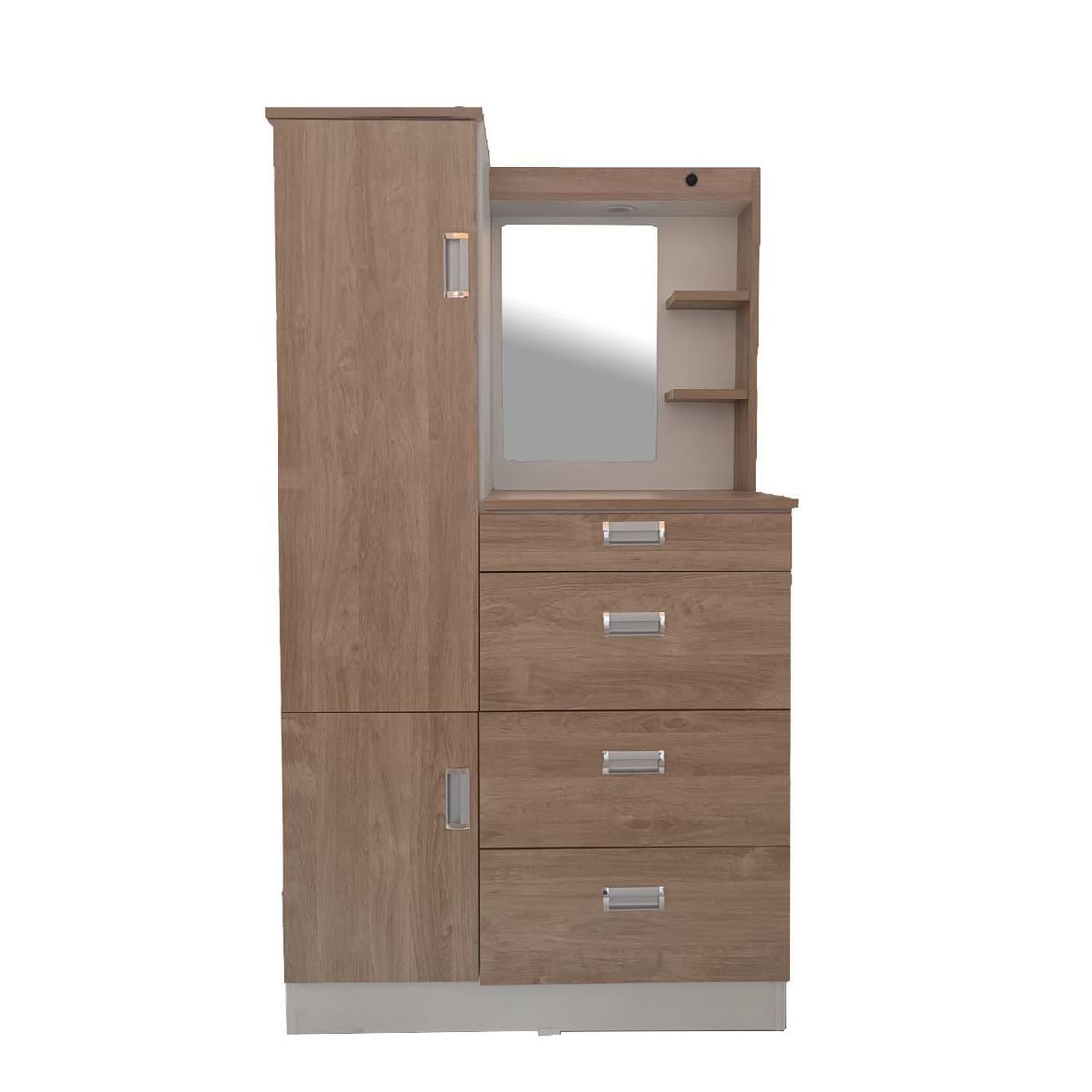 GENERICO - COMODA CON ESPEJO DE 90CM COLOR NUEZ