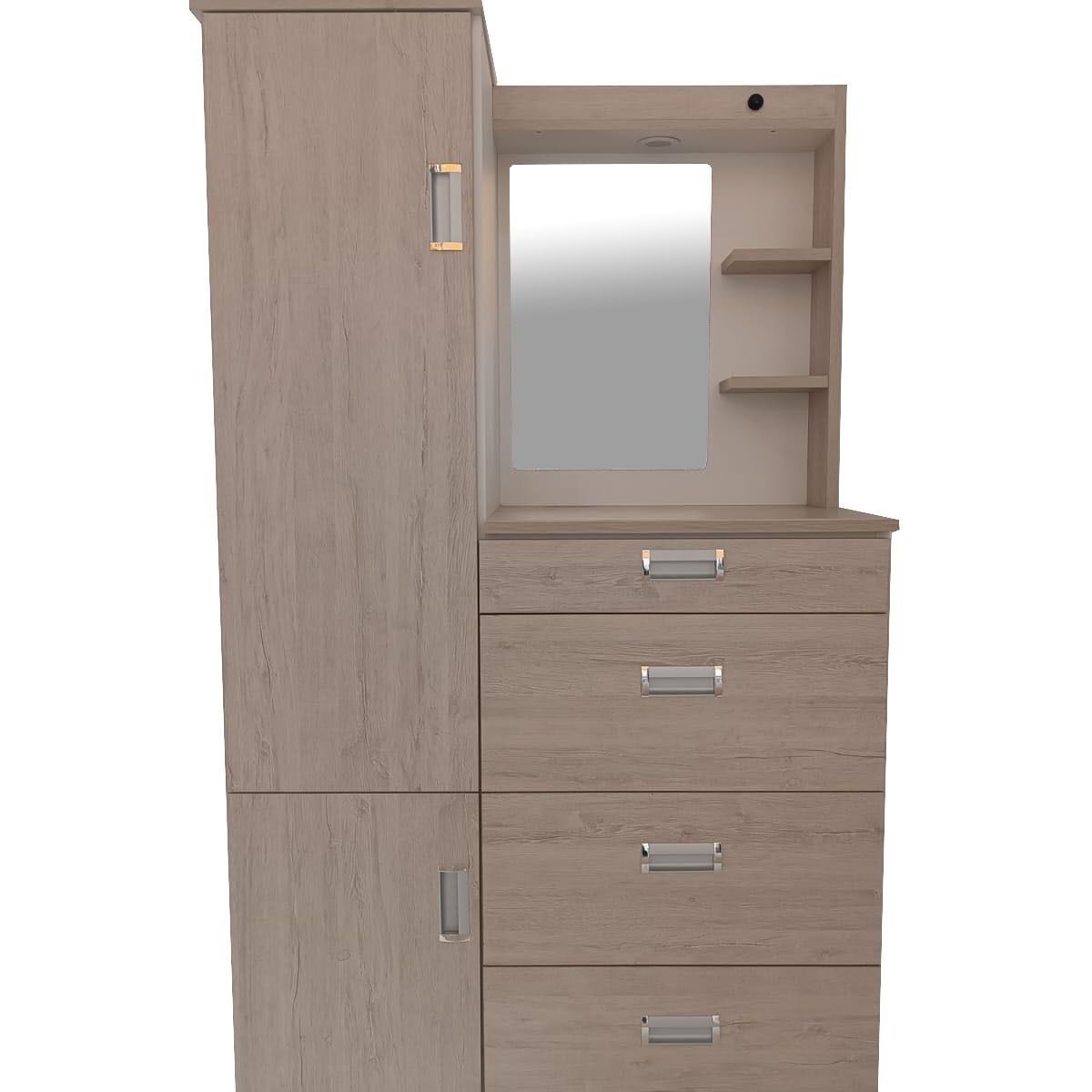 GENERICO - COMODA CON ESPEJO DE 90CM COLOR CHANTILLY