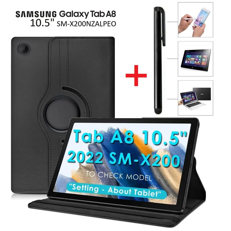GENERICO - Funda Flip Cover + Lapiz Optico para Samsung Tab A8 105 SM-X200 Case