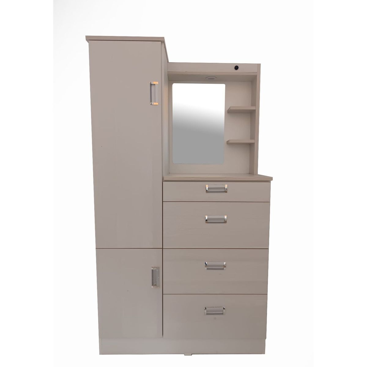 GENERICO - COMODA CON ESPEJO DE 90CM COLOR NEBLINA