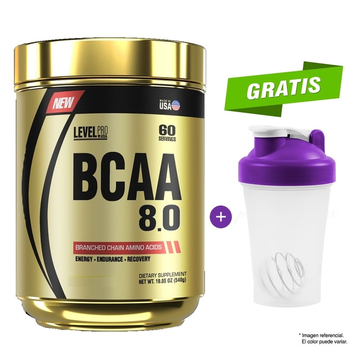 LEVEL PRO - Level Pro Bcaa Level 8.0 540 gr Fruit Punch + Shaker