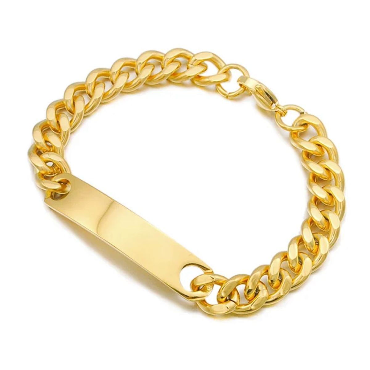 GENERICO - Pulsera Hombre Esclava Lomo Corvina Acero Dorado