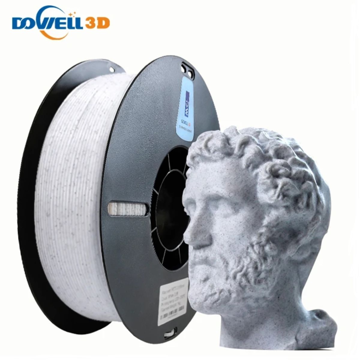 DOWELL - Filamento 3D PLA Mármol DOWELL  Blanco