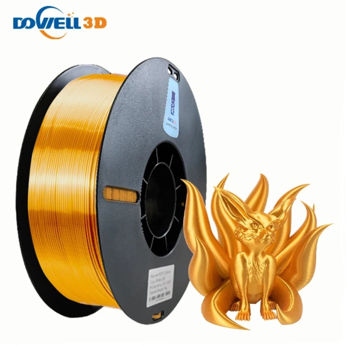 DOWELL - Filamento 3D PLA Sedoso DOWELL  Dorado