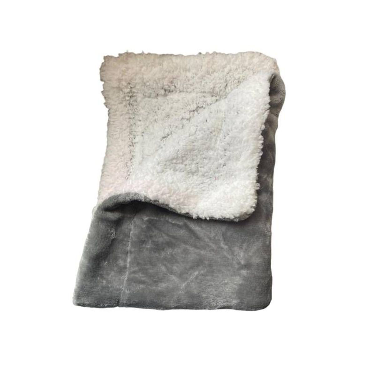 GENERICO - Manta felpa doble polar 110 x 75,50cm Gris