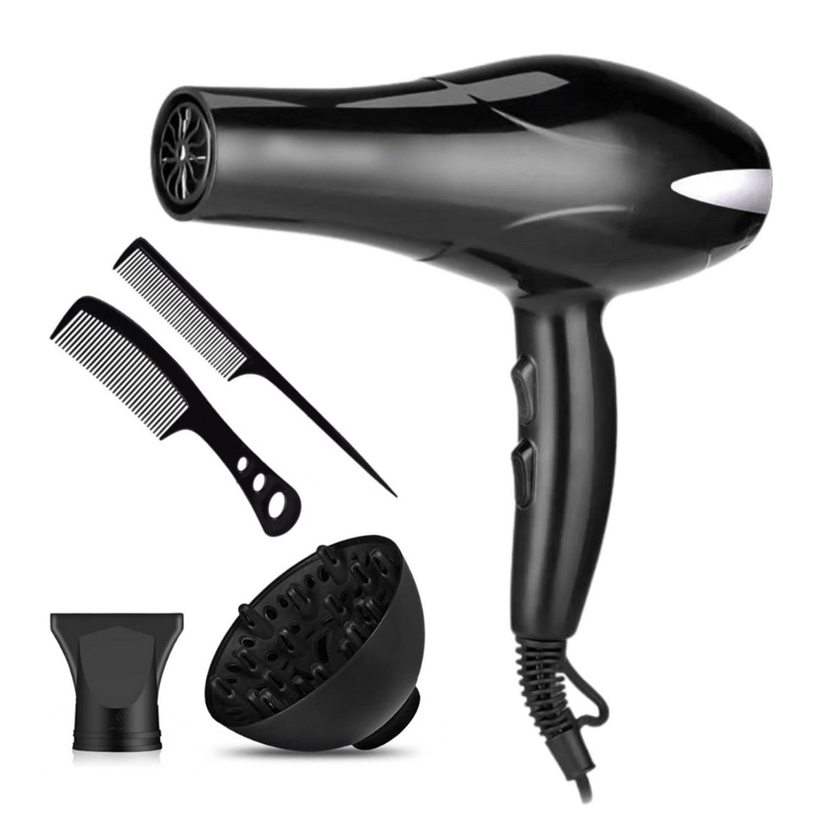 GENERICO - Secadora de Cabello 5000 Watts Aire Frío Caliente con Accesorios