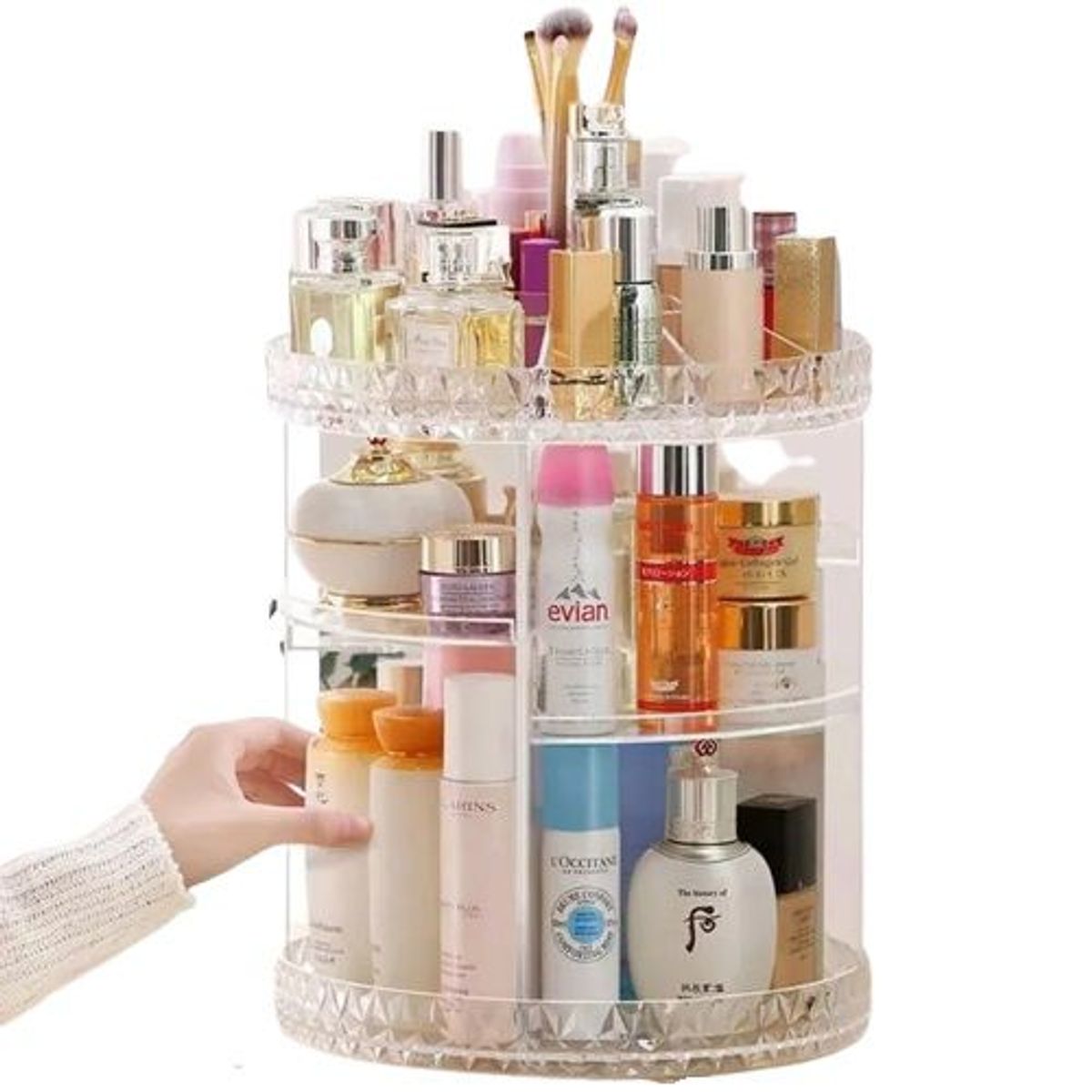 GENERICO - Organizador Acrílico de Maquillaje Cosméticos 360° Premium