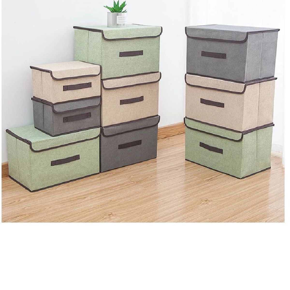 GENERICO - Caja de Almacenamiento con Tapa Portátil Plegable Multiusos