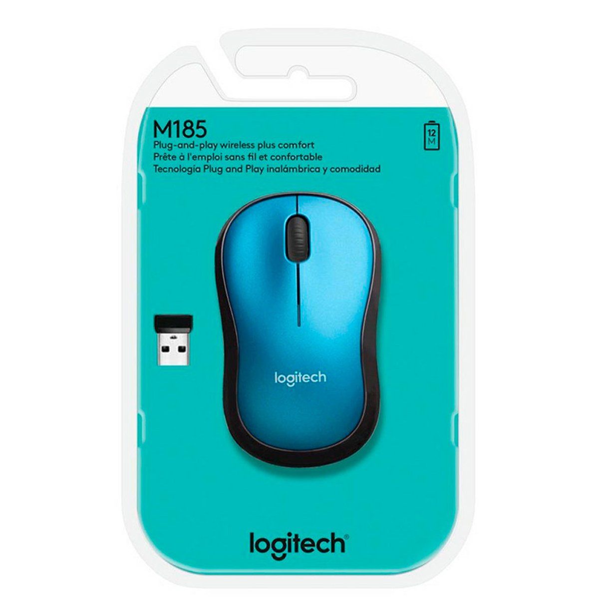 LOGITECH - Mouse Logitech M185 Wireless Azul