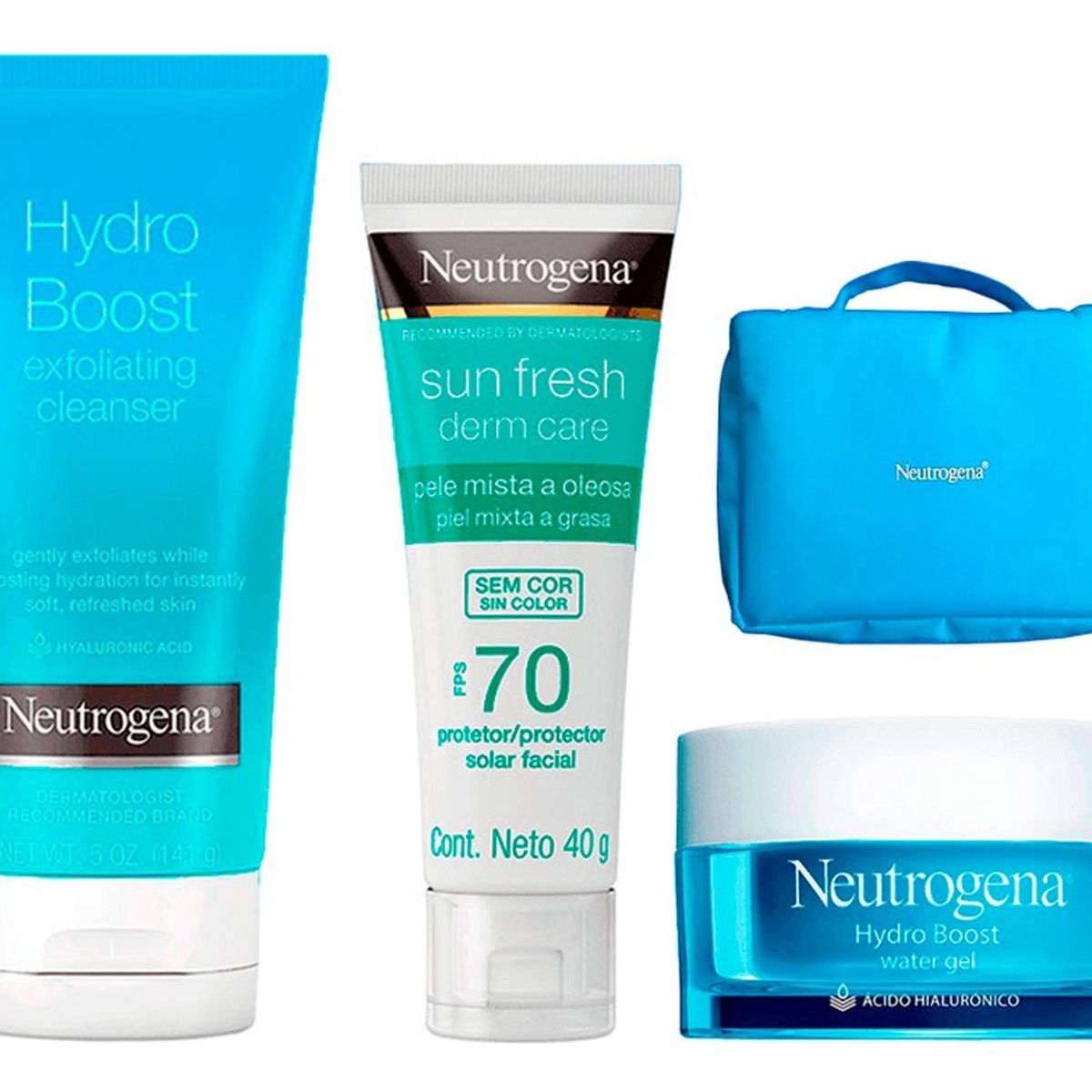 NEUTROGENA - Pack Neutrogena Facial Oleo Exfoliante + Limpiador + Spf