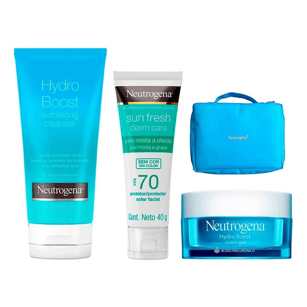 NEUTROGENA - Pack Neutrogena Facial Oleo Exfoliante + Limpiador + Spf