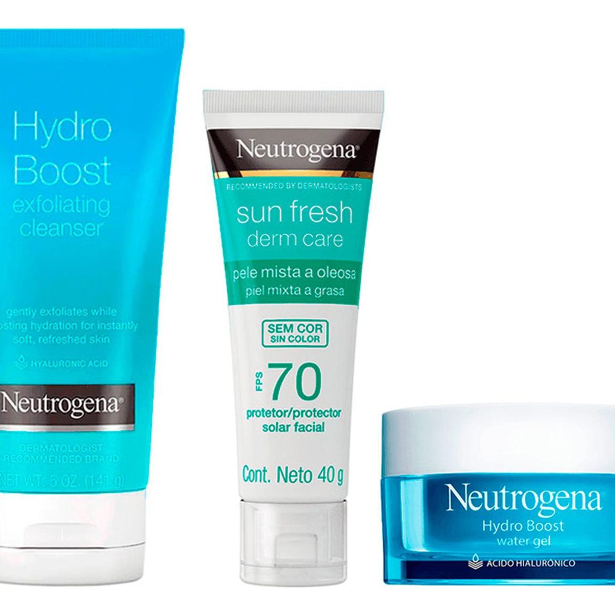 NEUTROGENA - Pack Neutrogena Facial Oleo Exfoliante + Limpiador + Spf