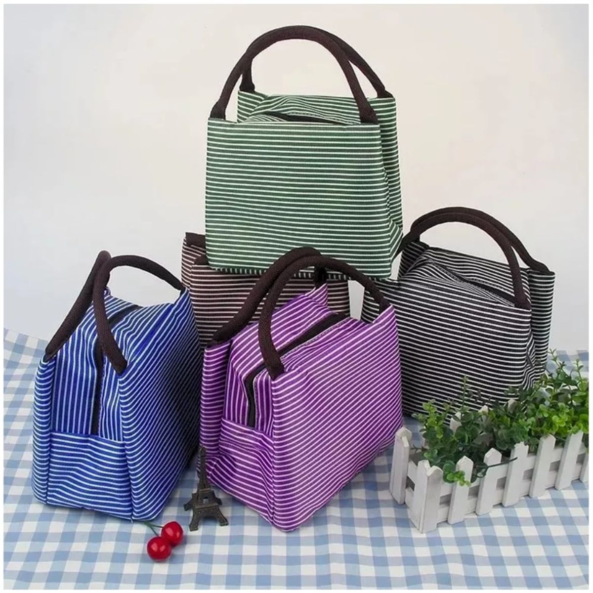 MINARI - Lonchera Térmica Fiambrera Impermeable Rayas 32L - Aleatorio x1und