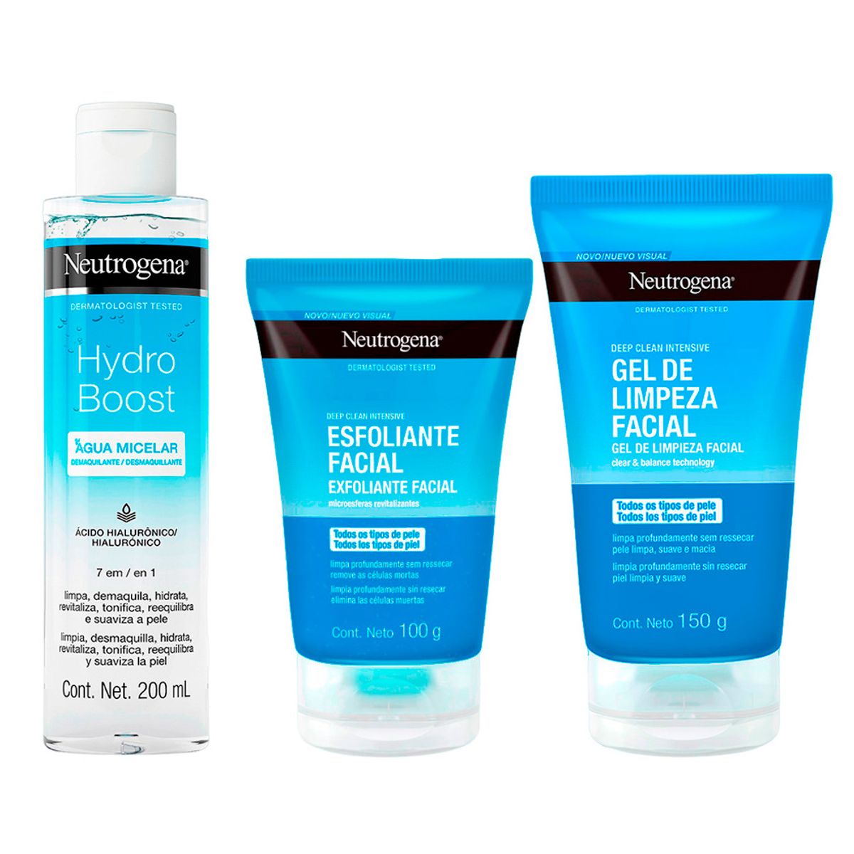 NEUTROGENA - Pack Neutrogena Agua Micelar + Gel Limpieza + Exfoliante