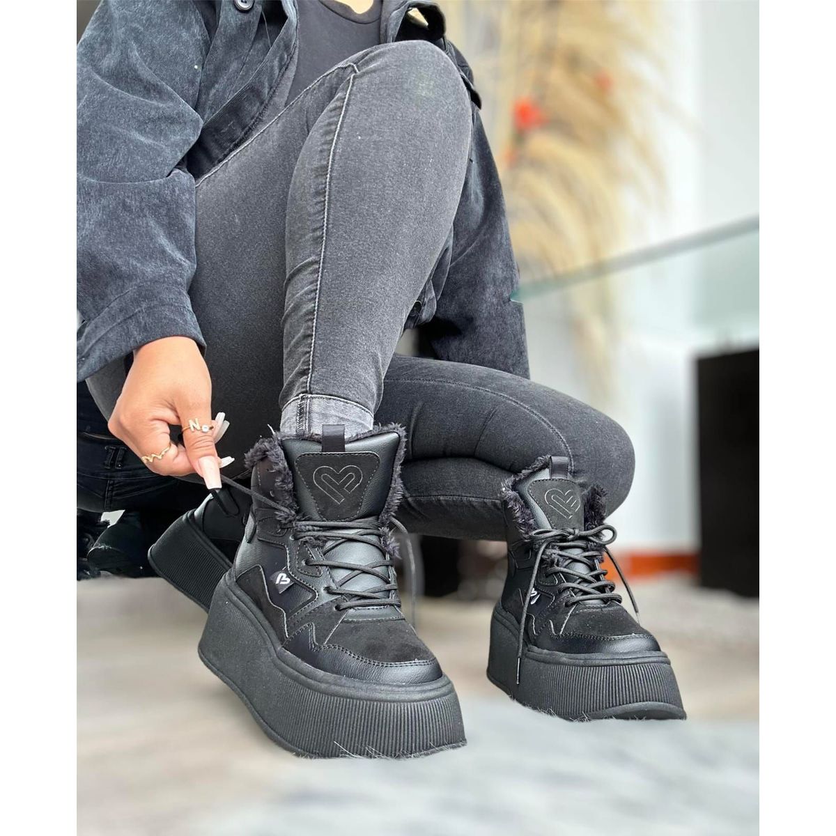 MAGDALENA SHOES - Zapatillas Chunky mujer MIRANDA 836 Negro