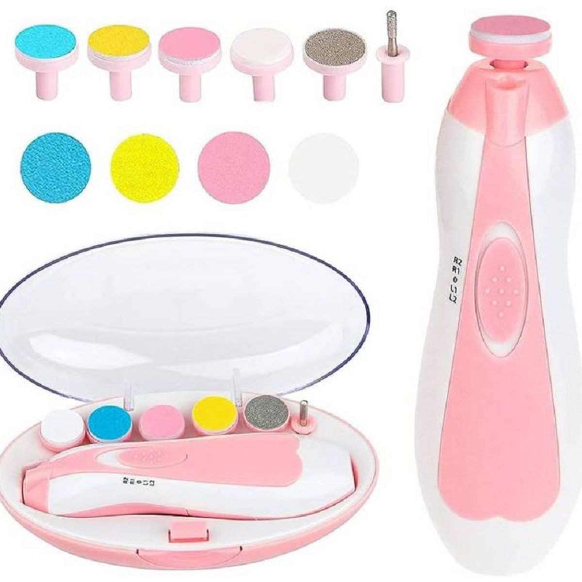 GENERICO - Kit Cortauñas para bebé Manicure Pulidor Uñas Rosado