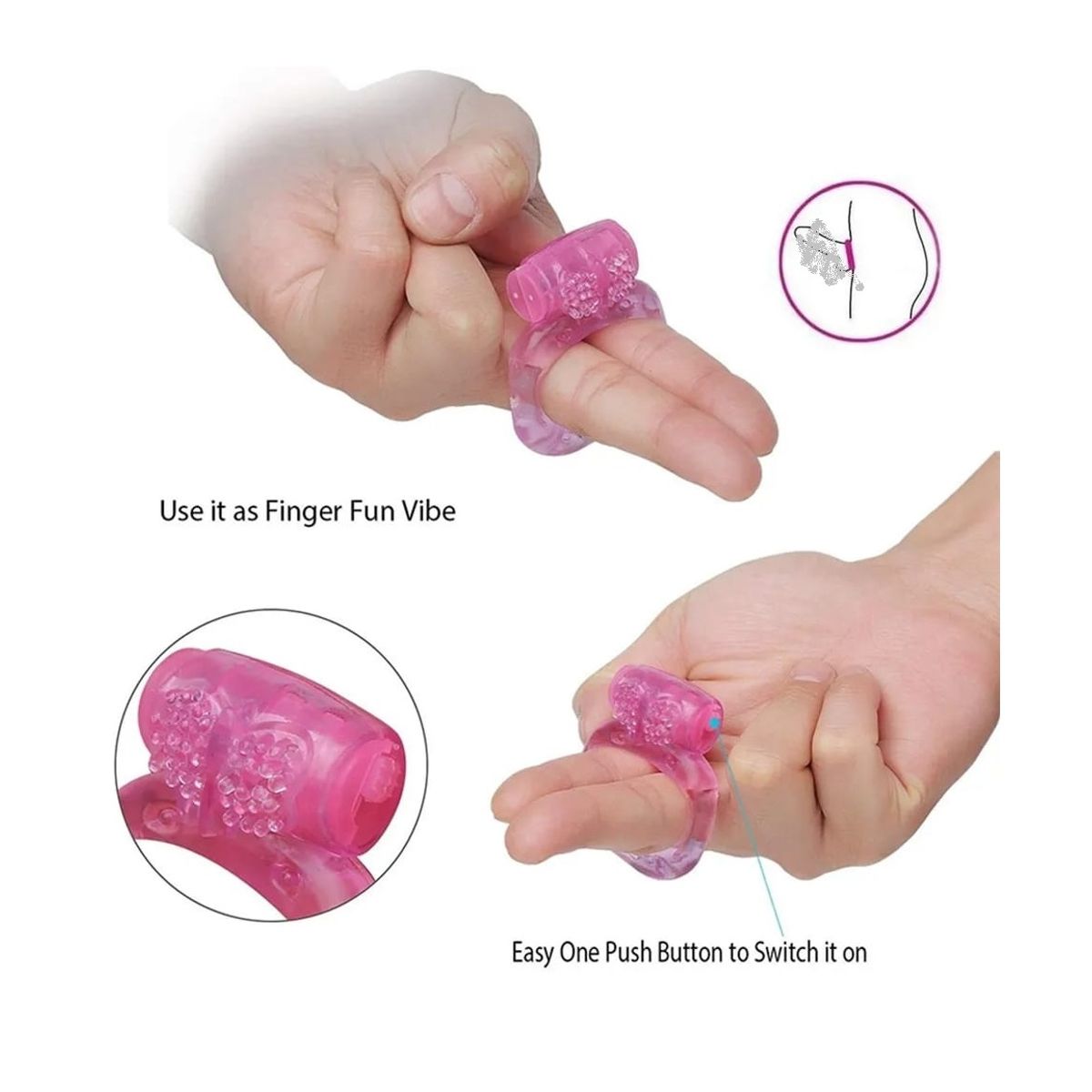 GENERICO - ANILLO VIBRADOR CON PILAS