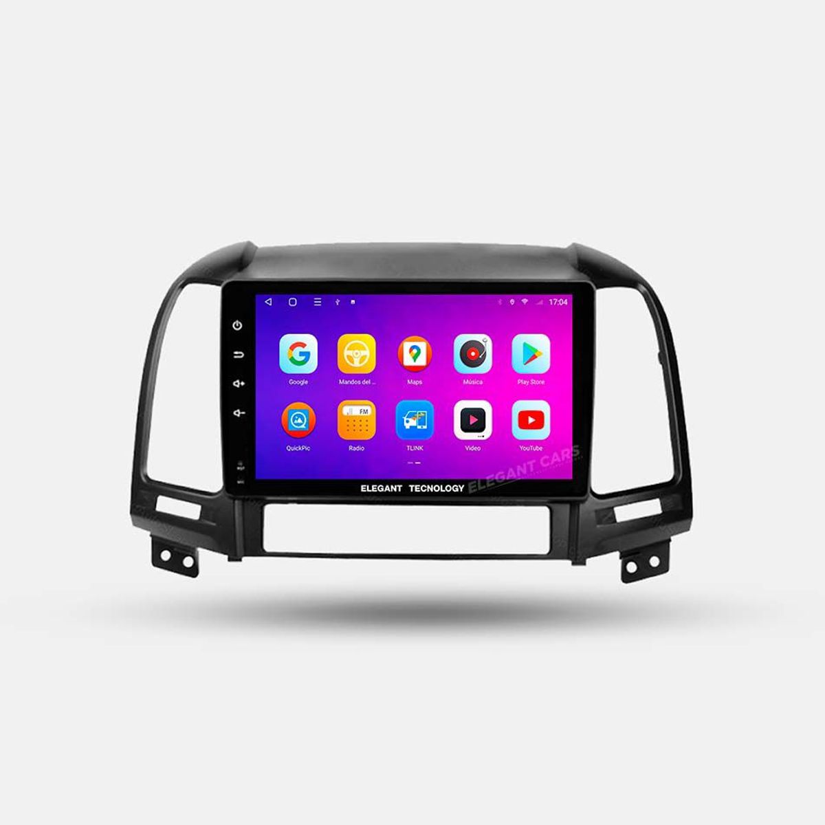 GENERICO - Autoradio Android Elegant Tecnology Hyundai Santa Fe 2006-2012 4-64Gb 4+64GB 8 Nucleos +Chip