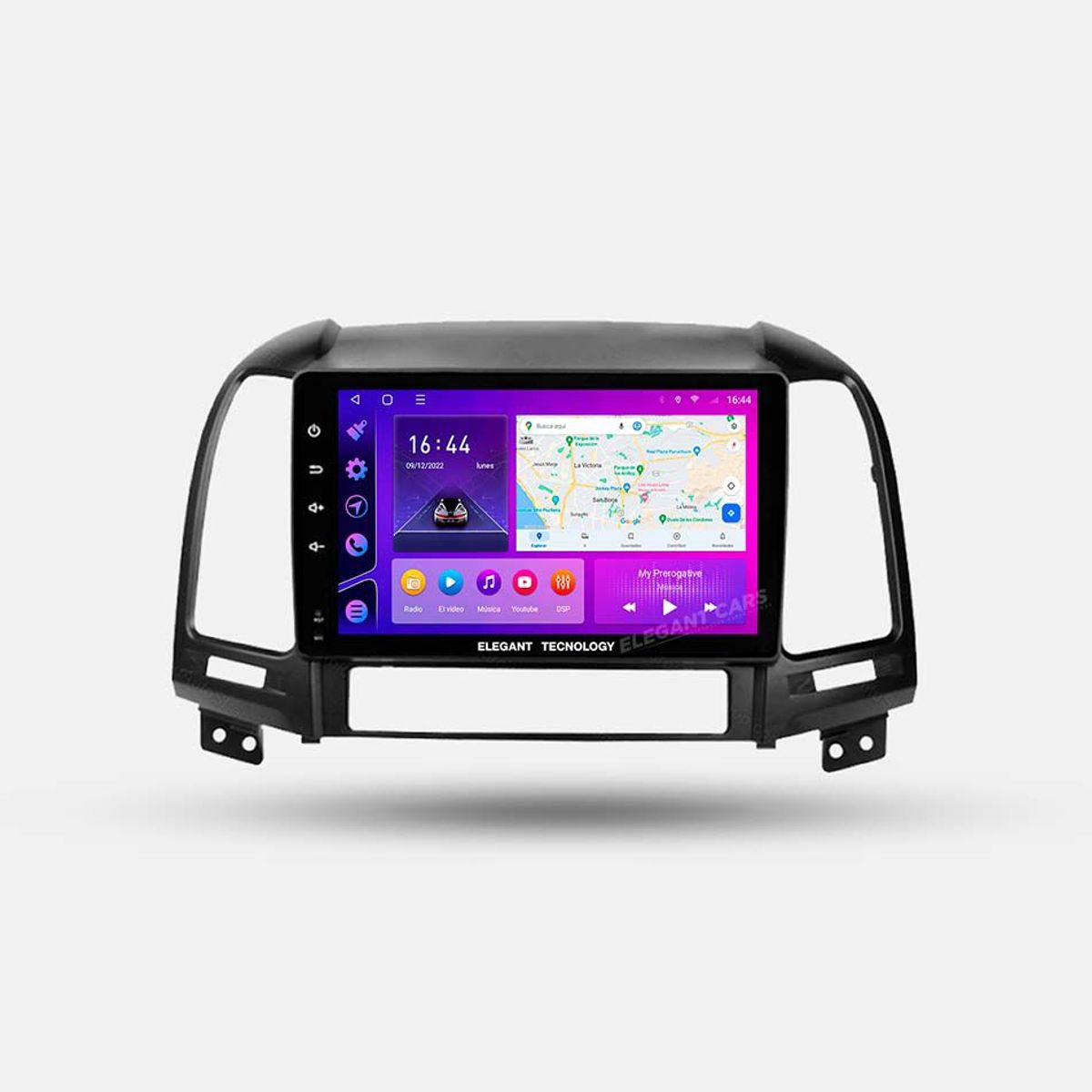 GENERICO - Autoradio Android Elegant Tecnology Hyundai Santa Fe 2006-2012 4-64Gb 4+64GB 8 Nucleos +Chip