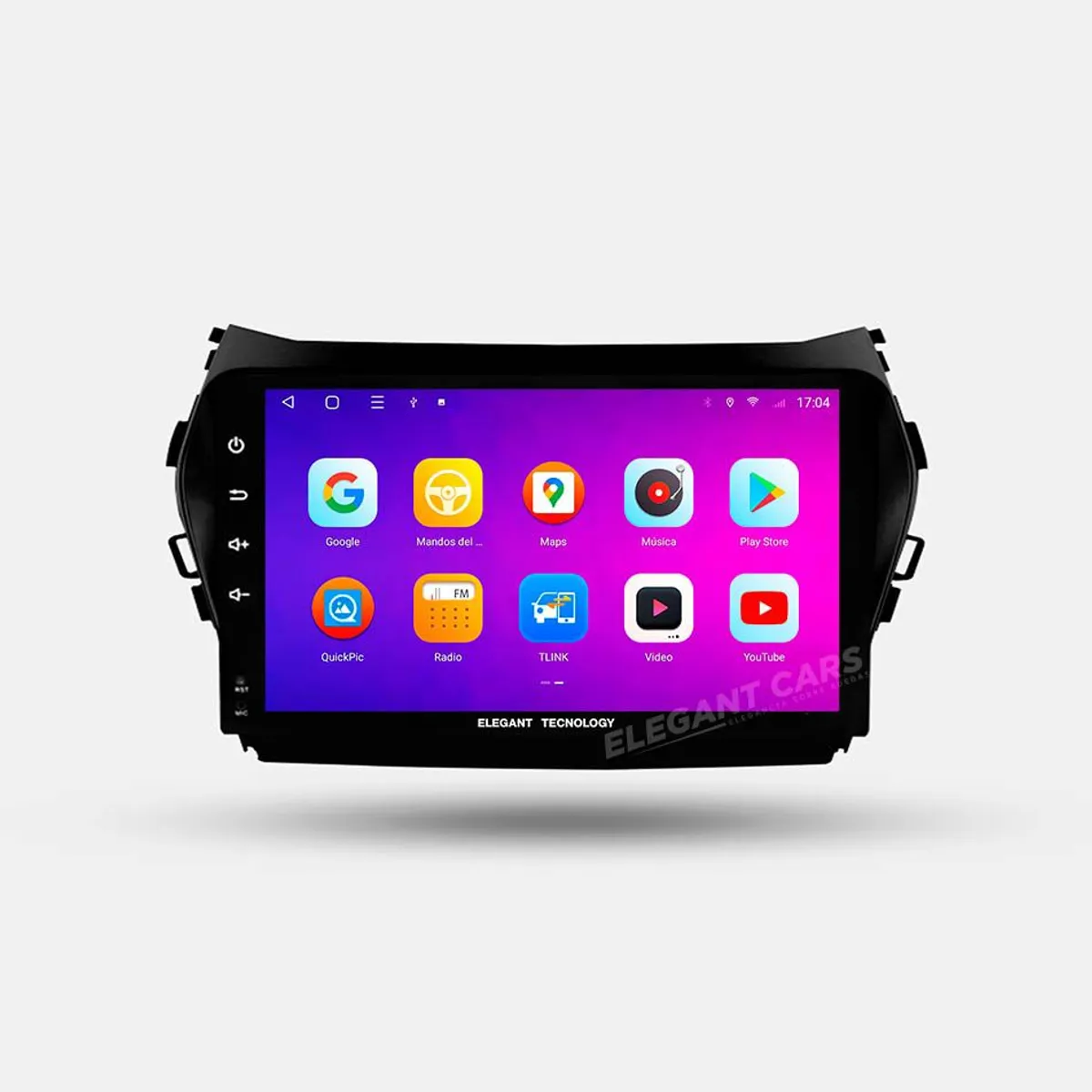 GENERICO - Autoradio Android Elegant Tecnology Hyundai Santa Fe 2013-2018 4-64Gb 4+64GB 8 Nucleos +Chip