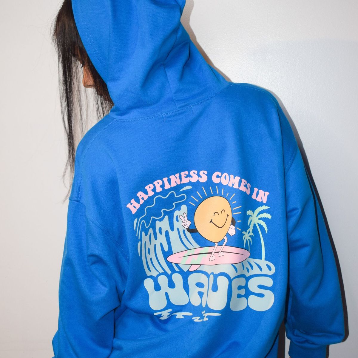 GENERICO - Polera Oversize Azul Waves ADS comfy