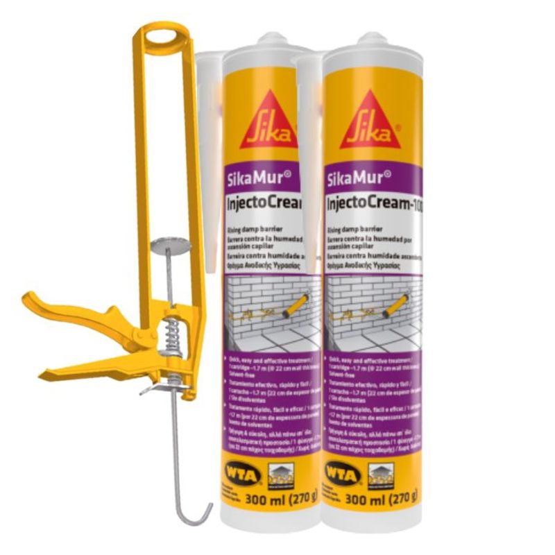 SIKA - Pack 2 Sellador Sikamur Injectocream -100 x 300ml y Sika Amarilla