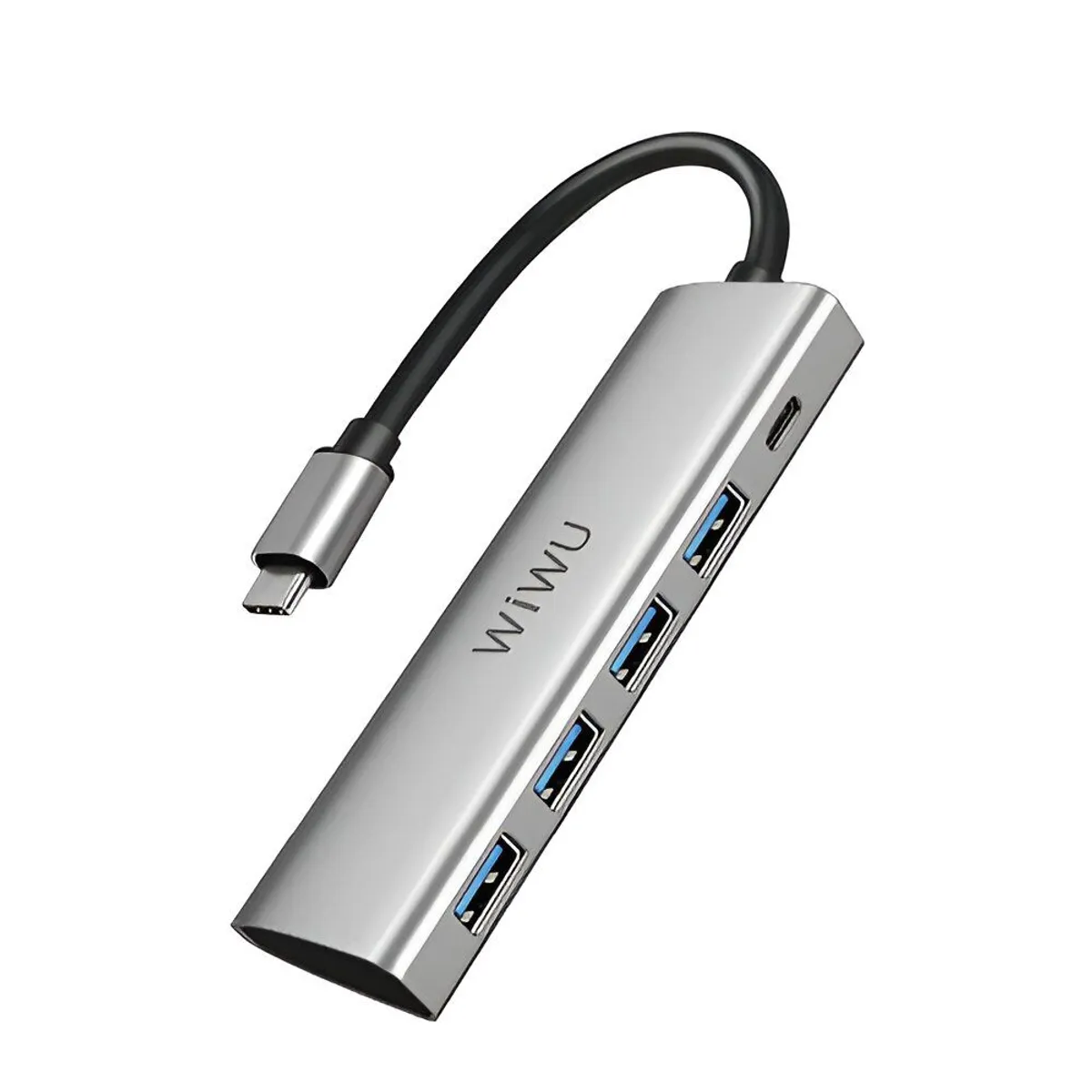 WIWU - Hub para Laptop 5 en 1 Wiwu Alpha A531H Gris.