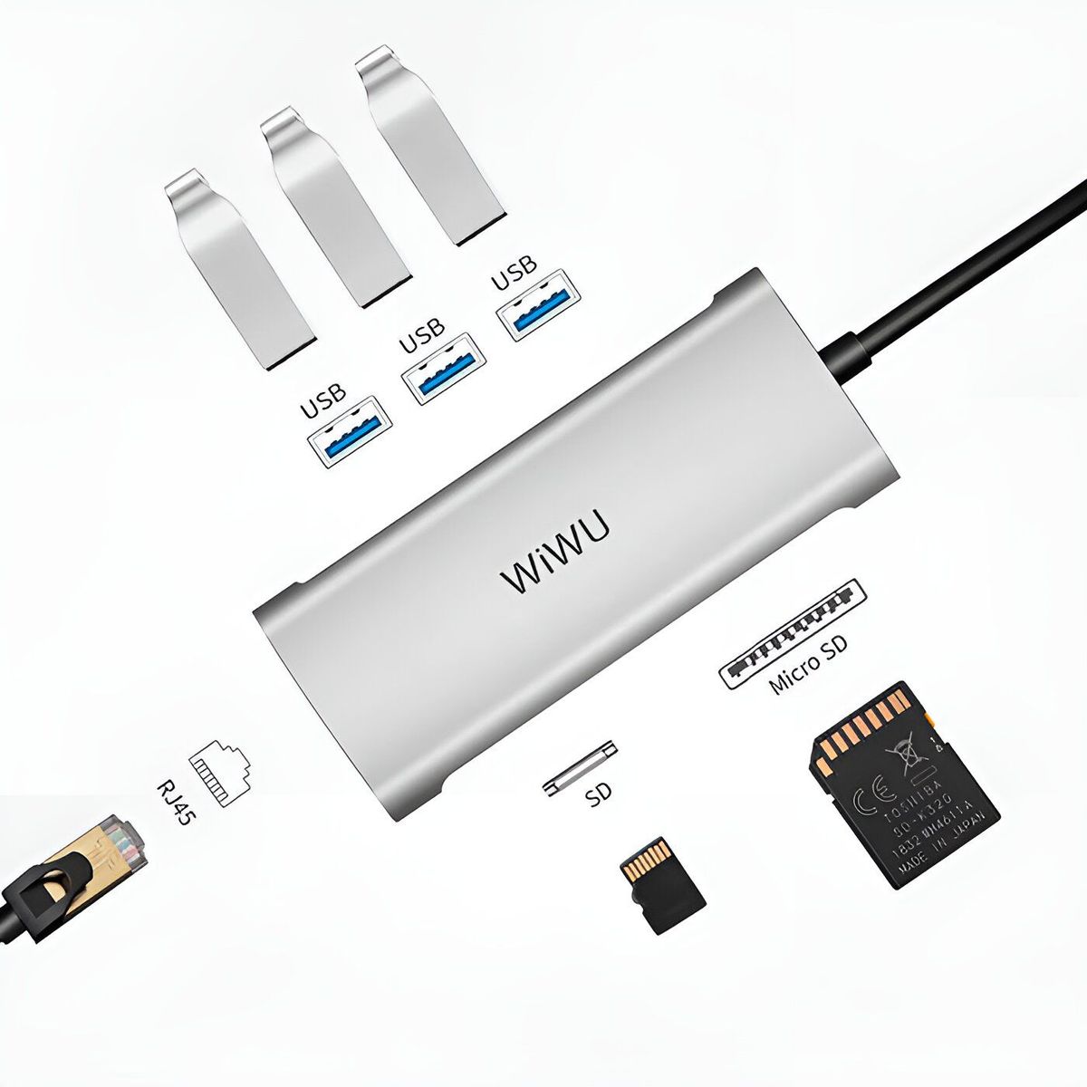 WIWU - HUB USB-C 6 EN 1 ALPHA 631STR WIWU