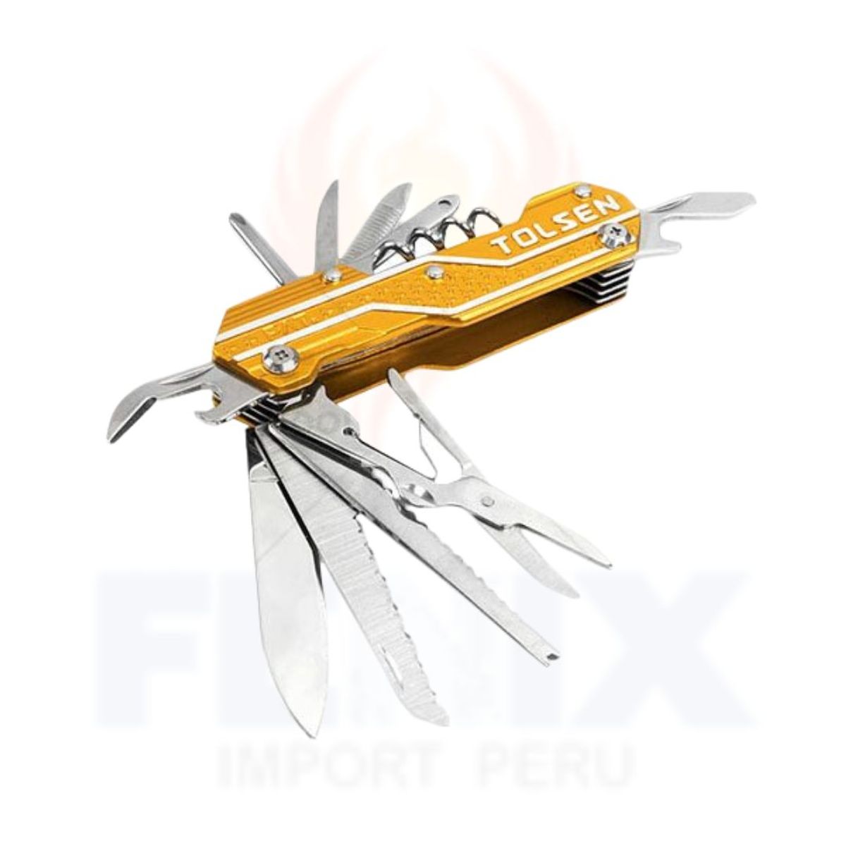 GENERICO - Navaja De Bolsillo Multifunción 15 En 1 Tolsen 30048