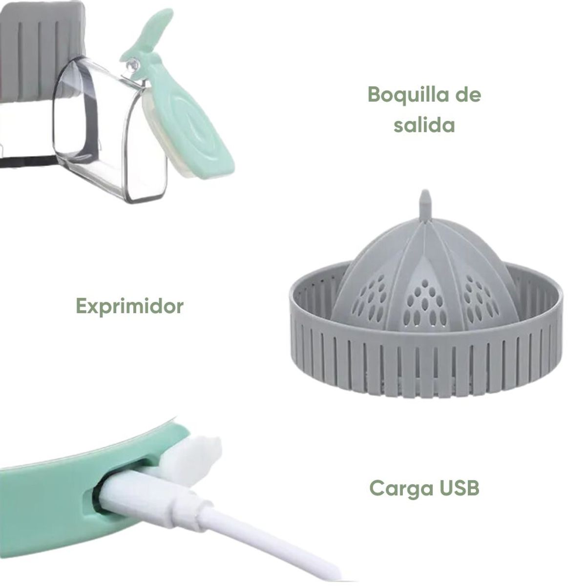 HYGGE - Exprimidor Eléctrico Multifuncional para Frutas con entrada USB